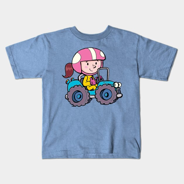 girl driver Kids T-Shirt by duxpavlic